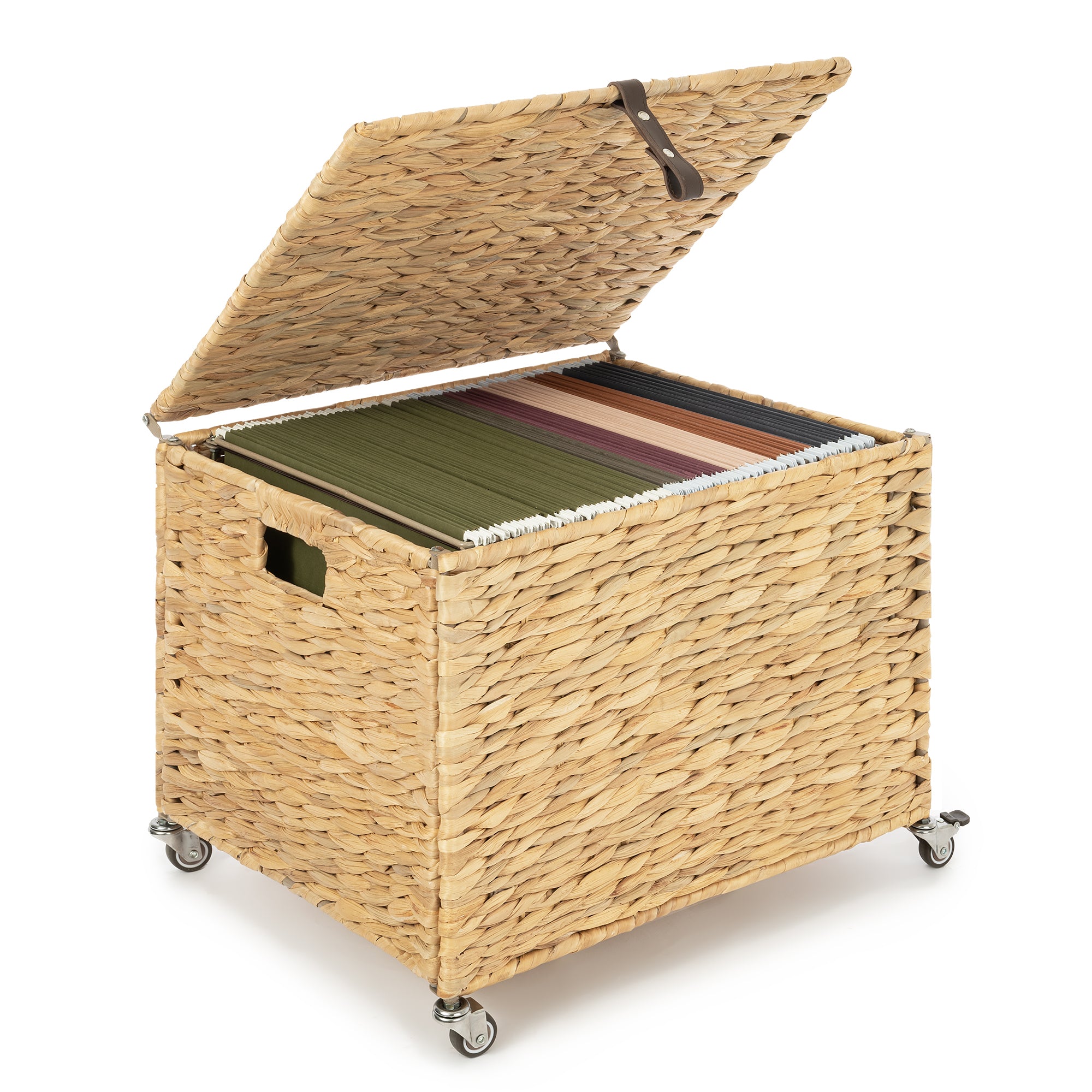 Wicker file cabinet on wheels sales