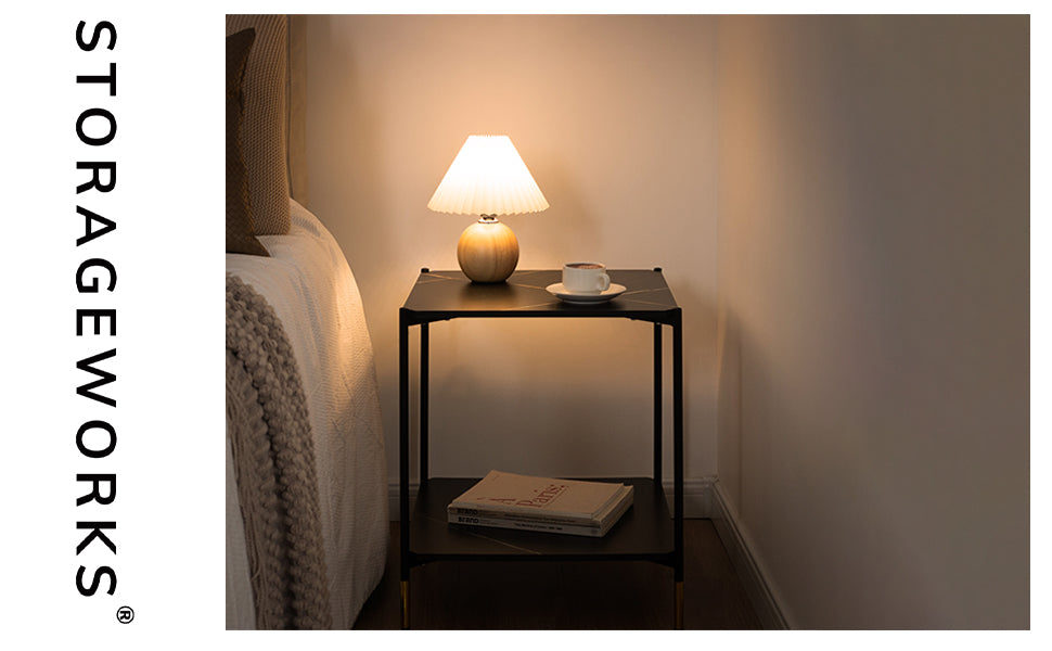 STORAGEWORKS Petra 21.85" Square Accent Table