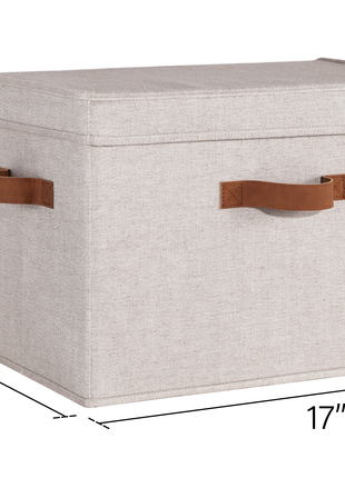 Fabric Storage Bins with Lid, 2-Pack