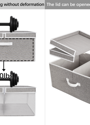Extra Large Storage Bins with Lids, 55L Decorative Organizer