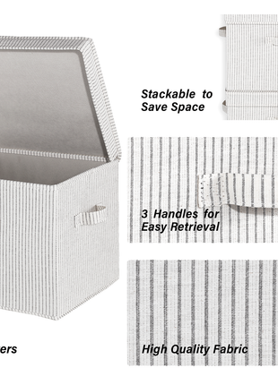 Fabric Storage Bins with Lid, 2-Pack