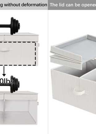 Extra Large Storage Bins with Lids, 55L Decorative Organizer