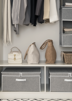 Extra Large Storage Bins with Lids, 55L Decorative Organizer