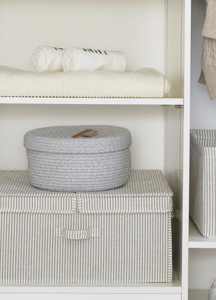 Extra Large Storage Bins with Lids, 55L Decorative Organizer