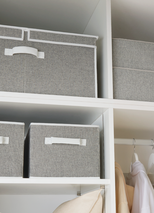 Extra Large Storage Bins with Lids, 55L Decorative Organizer