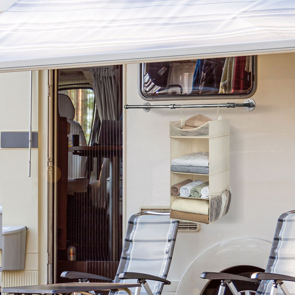 Hanging Closet Organizer, 3-Shelf Shelves with Top Shelf