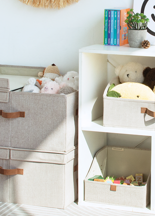 Extra Large Storage Bins with Lids, 55L Decorative Organizer
