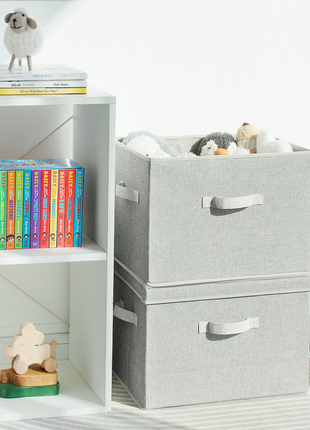 Fabric Storage Bins with Lid, 2-Pack
