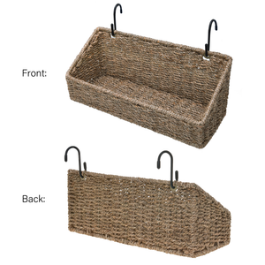 Woven Wall Hanging Baskets for Organizing, Seagrass, 2 Pack