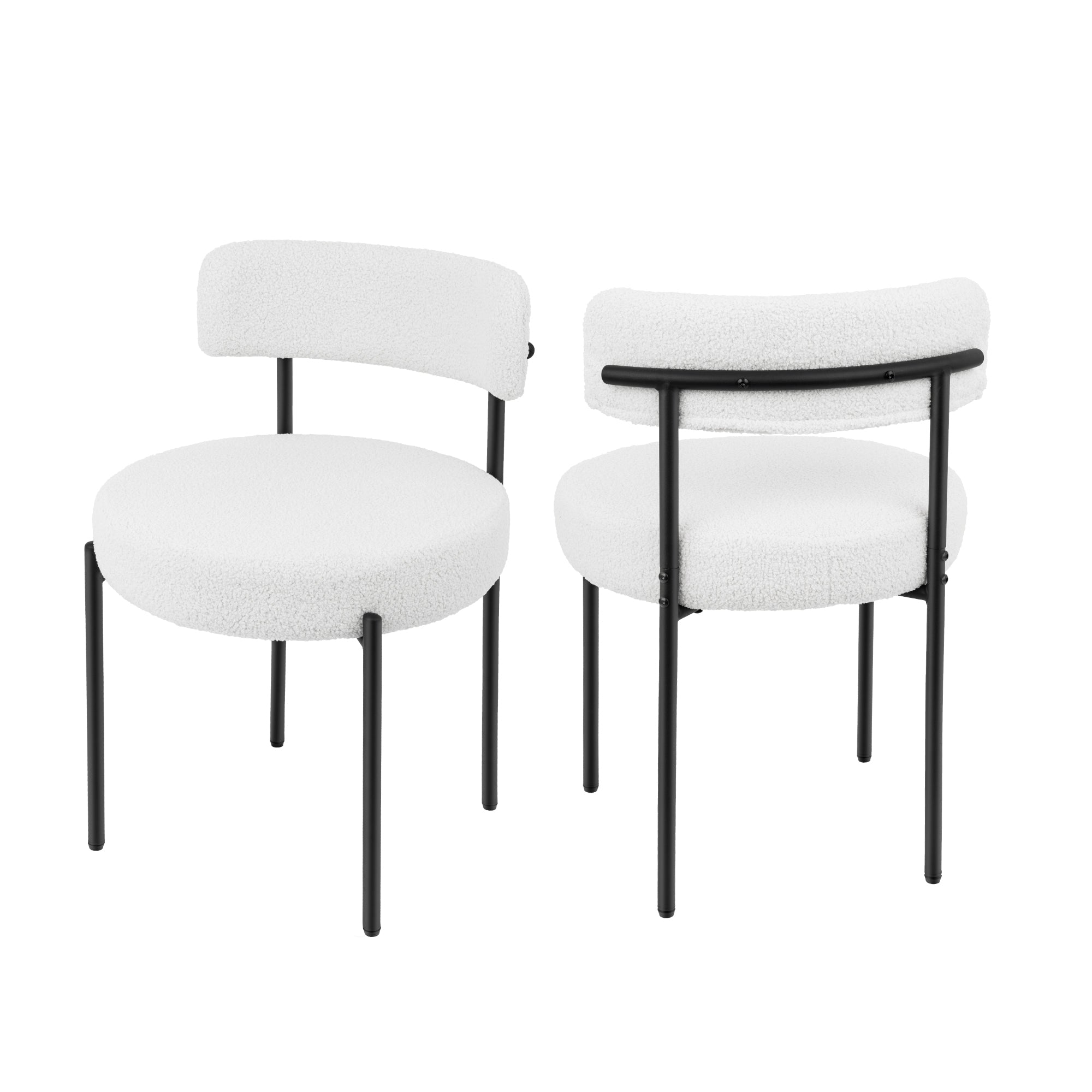 Upholstered Dining Chair Set With Backs