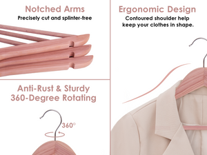 Cedar Wood Clothes Hangers for Shirts, Jackets, Pants, Suits, Sweaters