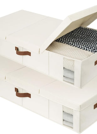 Under Bed Storage Bins with Lids, 2 Pack