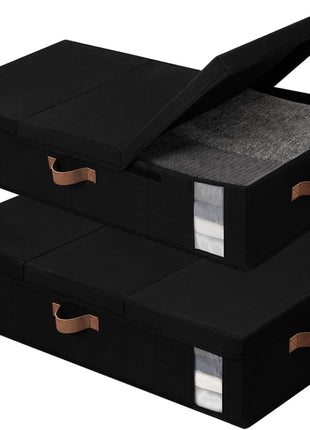 Under Bed Storage Bins with Lids, 2 Pack
