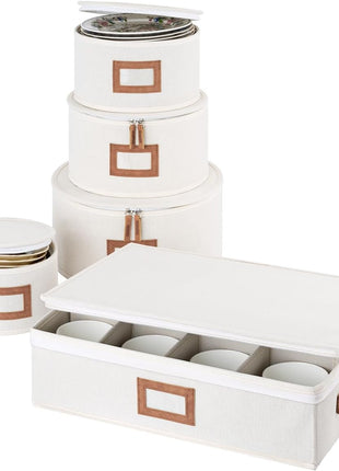 Hard Shell China Storage Boxes for Dishes, Plates and Mugs