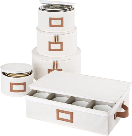 Hard Shell China Storage Boxes for Dishes, Plates and Mugs