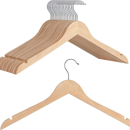 StorageWorks Premium Solid Wood Clothes Hanger for Tank Top, T-Shirt, Strap Dress