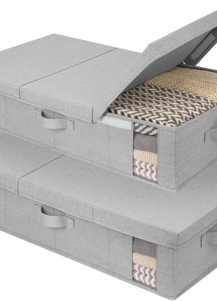 Under Bed Storage Bins with Lids, 2 Pack