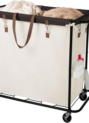 140L Extra Large Laundry Basket with Wheels, 1-Pack