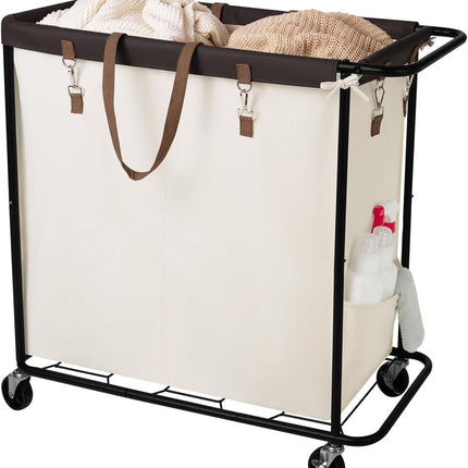 StorageWorks 140L Extra Large Laundry Basket with Wheels, 1-Pack