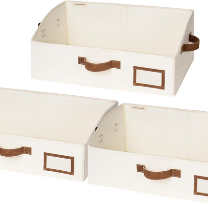 StorageWorks Closet Storage Bins, Trapezoid Storage Box, 3-Pack