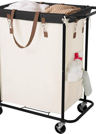 140L Extra Large Laundry Basket with Wheels, 1-Pack