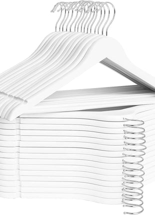 Wooden Hangers for Coats, Shirts, Jackets, Pants, Suits