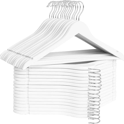 StorageWorks Wooden Hangers for Coats, Shirts, Jackets, Pants, Suits