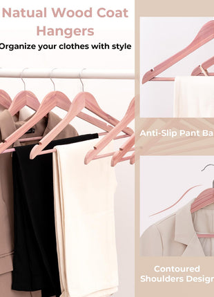 Cedar Wood Clothes Hangers for Shirts, Jackets, Pants, Suits, Sweaters