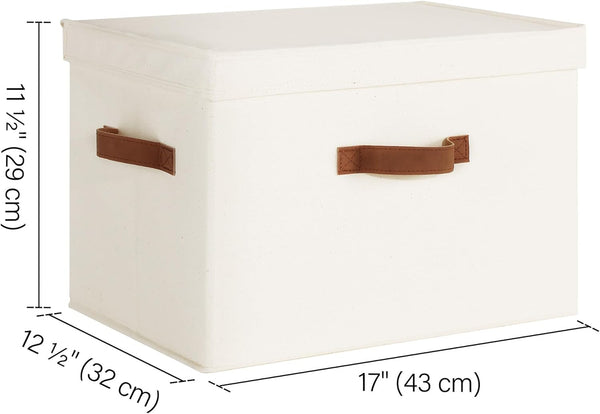 Fabric Storage Bins with Lid, 2-Pack