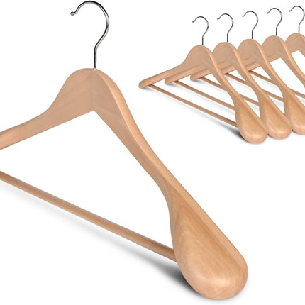 StorageWorks Extra Wide Shoulder Wood Coat Hanger for Coats, Shirts
