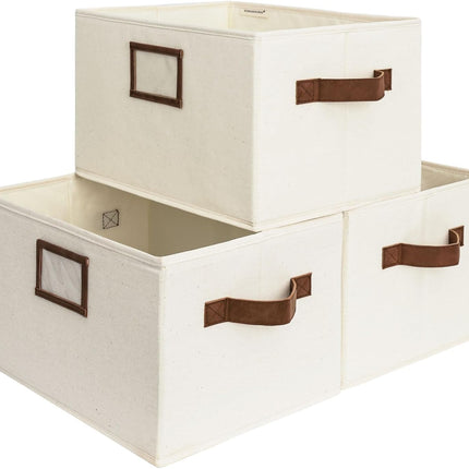 SroageWorks Storage Baskets for Shelves, 3-Pack
