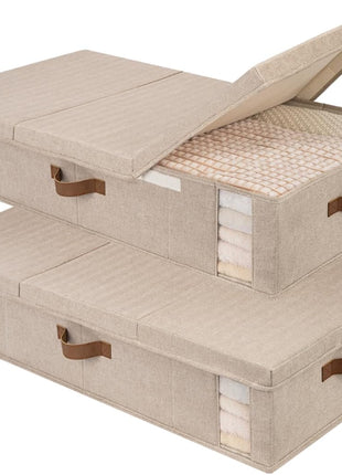 Under Bed Storage Bins with Lids, 2 Pack