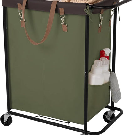 StorageWorks 140L Extra Large Laundry Basket with Wheels, 1-Pack