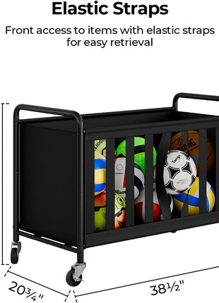 Garage Sports Equipment Organizer with Hooks