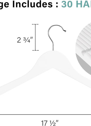 Premium Solid Wood Clothes Hanger for Tank Top, T-Shirt, Strap Dress