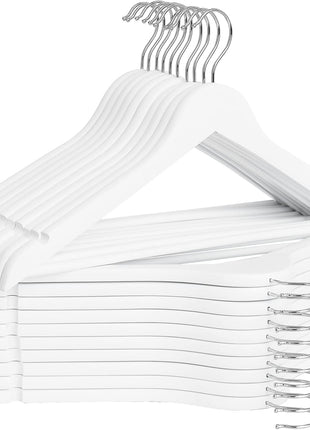 Wooden Hangers for Coats, Shirts, Jackets, Pants, Suits