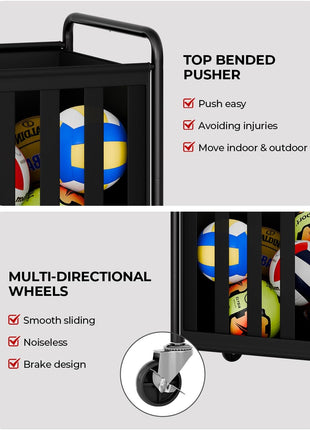 Garage Sports Equipment Organizer with Hooks