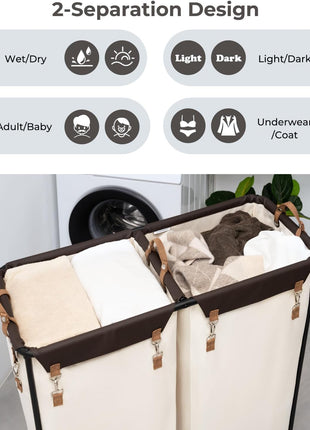 390L Extra Large Lanudry Hamper with Wheels, 1 Pack