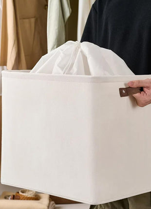 3 Pack Extra Large Fabric Storage Bins with Drawstring Closure