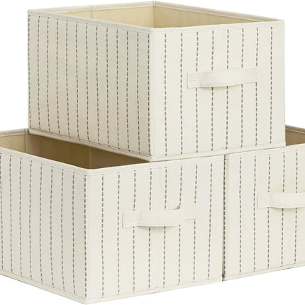 SroageWorks Storage Baskets for Shelves, 3-Pack