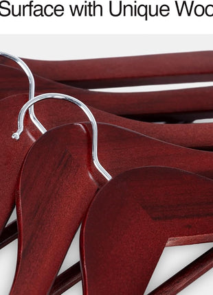 Wooden Hangers for Coats, Shirts, Jackets, Pants, Suits