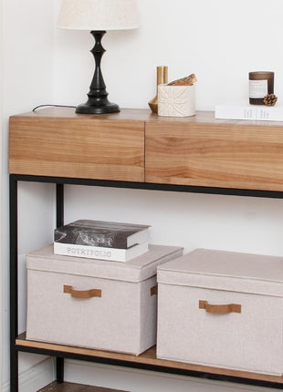 Fabric Storage Bins with Lid, 2-Pack