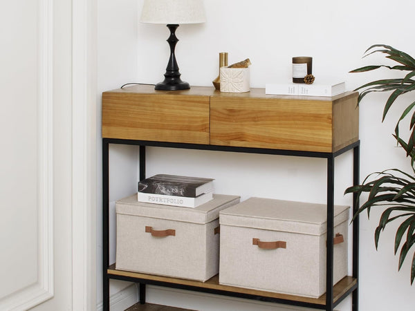 Fabric Storage Bins with Lid, 2-Pack