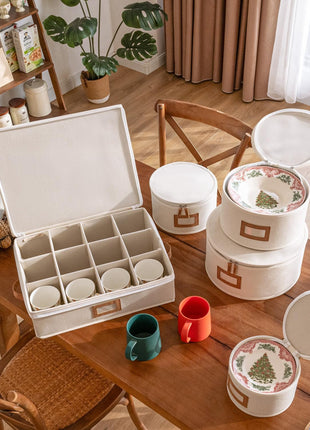 Hard Shell China Storage Boxes for Dishes, Plates and Mugs