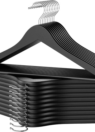 Wooden Hangers for Coats, Shirts, Jackets, Pants, Suits