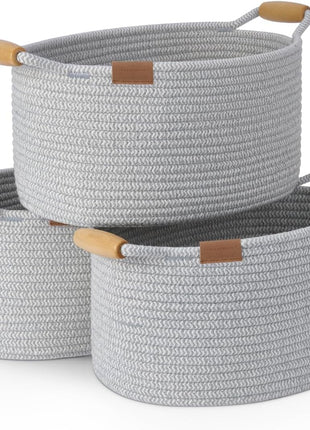 13 inch Cotton Rope Woven Basket for Organizing