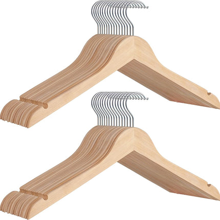 StorageWorks Premium Solid Wood Clothes Hanger for Tank Top, T-Shirt, Strap Dress
