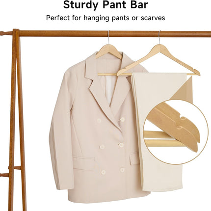 StorageWorks Wood Coat Hanger for Coats, Shirts, Jackets, Pants