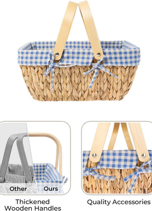 Wicker Basket with Washable Linner