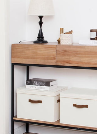 Fabric Storage Bins with Lid, 2-Pack